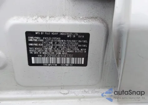 2014 Subaru Xv Crosstrek 2.0I Premium from USA, damaged, VIN JF2GPAVC4EH343701